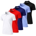 thumbnail image 1 of 5-Pack Men's Dry Fit Moisture-Wicking Polo Shirt (S-3XL), 1 of 6