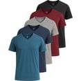 thumbnail image 1 of 5 Pack Men's Dry Fit V Neck Workout T Shirts Athletic Gym Fitness Tees, 1 of 7