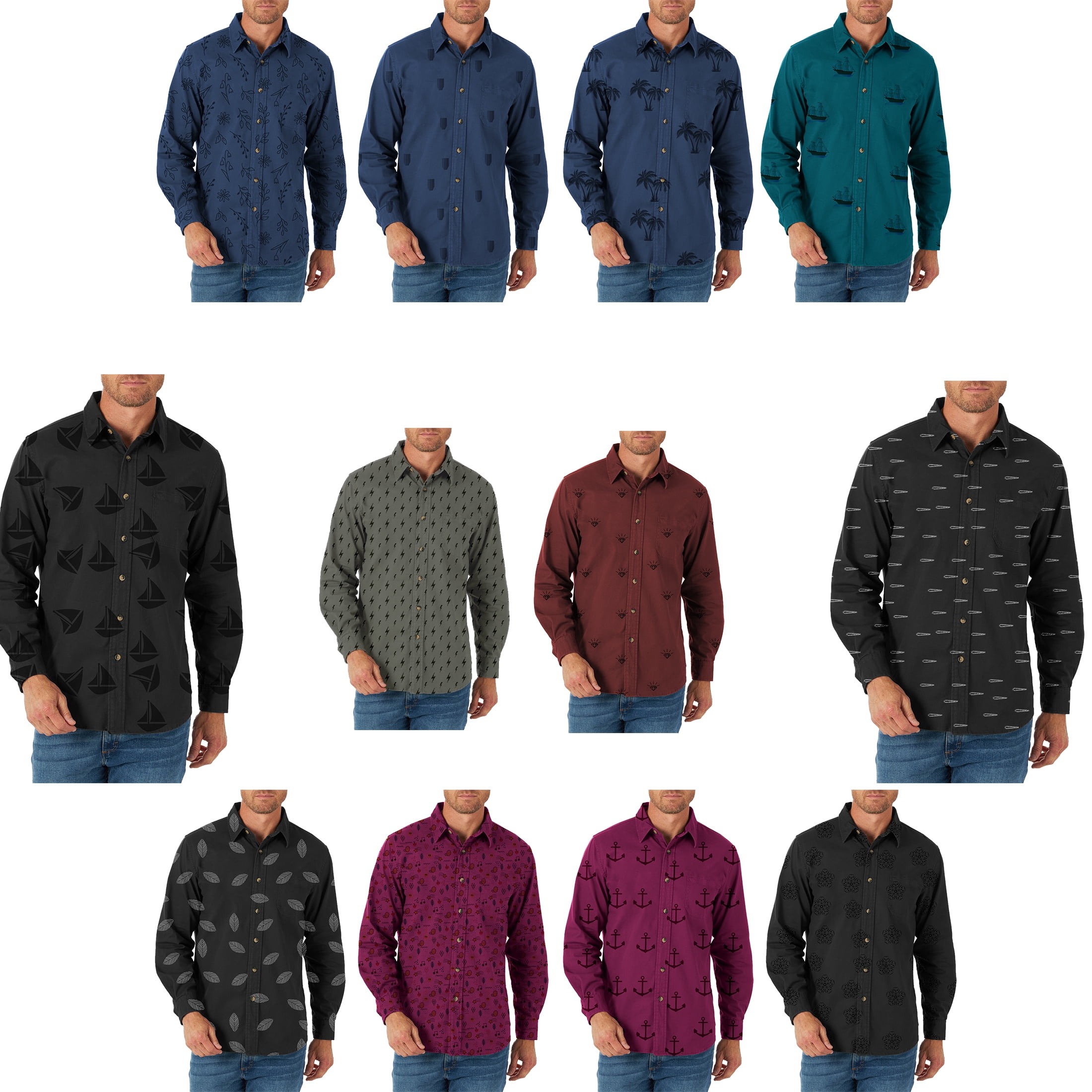 Lot of 12 long sleeve button down shirts men’s variety large l shops