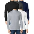 5Pack Men's Long Sleeve Turtle Neck TShirt (Sizes, S to 2XL