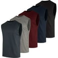 thumbnail image 1 of Real Essentials 5 Pack: Men's Mesh Active Athletic Tech Tank Top - Workout & Training Activewear (Available in Big & Tall), 1 of 5