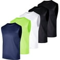 thumbnail image 1 of Real Essentials 5 Pack: Men's Mesh Active Athletic Tech Tank Top - Workout & Training Activewear (Available in Big & Tall), 1 of 5