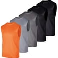 thumbnail image 1 of Real Essentials 5 Pack: Men's Mesh Active Athletic Tech Tank Top - Workout & Training Activewear (Available in Big & Tall), 1 of 5