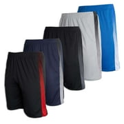 5 Pack Mens Mesh Athletic Basketball Shorts Quick Dry Activewear with Pockets
