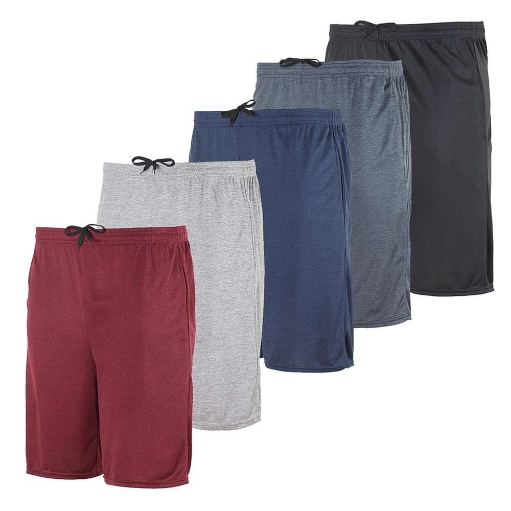 Miijoory Lot De 3 Ou 5 Shorts De Sport Homme Avec Poches - Séchage Rapide - Gym, Basket, Fitness