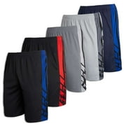 5 Pack Mens Mesh Athletic Basketball Shorts Quick Dry Activewear with Pockets