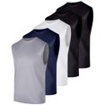 thumbnail image 1 of 5 Pack Men's Mesh Muscle Tank Tops Sleeveless Athletic Gym Workout Shirts, 1 of 4