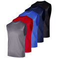 thumbnail image 1 of 5 Pack Men's Mesh Muscle Tank Tops Sleeveless Athletic Gym Workout Shirts, 1 of 5