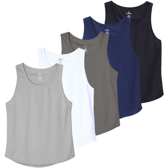 5 Pack Men's Mesh Muscle Tank Tops Sleeveless Shirts Workout Gym Undershirt