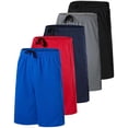 thumbnail image 1 of 5 Pack Men's Mesh Shorts 9" Long Athletic Running Workout Gym Basketball, 1 of 6