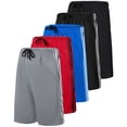 thumbnail image 1 of 5 Pack Men's Mesh Shorts 9" Long Athletic Running Workout Gym Basketball, 1 of 6