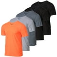thumbnail image 1 of 5 Pack: Men’s Mesh V-Neck Moisture Wicking Active Athletic Performance Short Sleeve T-Shirt (Available In Big & Tall), 1 of 6