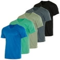 thumbnail image 1 of 5 Pack: Men’s Mesh V-Neck Moisture Wicking Active Athletic Performance Short Sleeve T-Shirt (Available In Big & Tall), 1 of 6