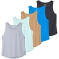 thumbnail image 1 of 5 Pack: Men's Mesh Y-Back Muscle Tank Top - Gym Workout & Bodybuilding Fitness (Available in Big & Tall), 1 of 6