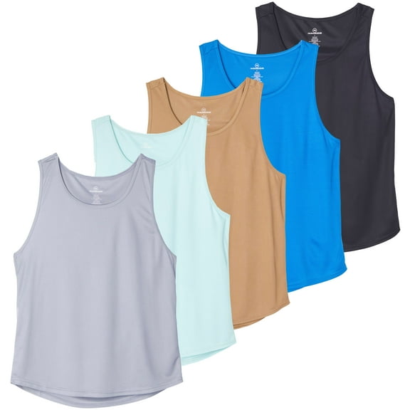 5 Pack: Men's Mesh Y-Back Muscle Tank Top - Gym Workout & Bodybuilding Fitness (Available in Big & Tall)