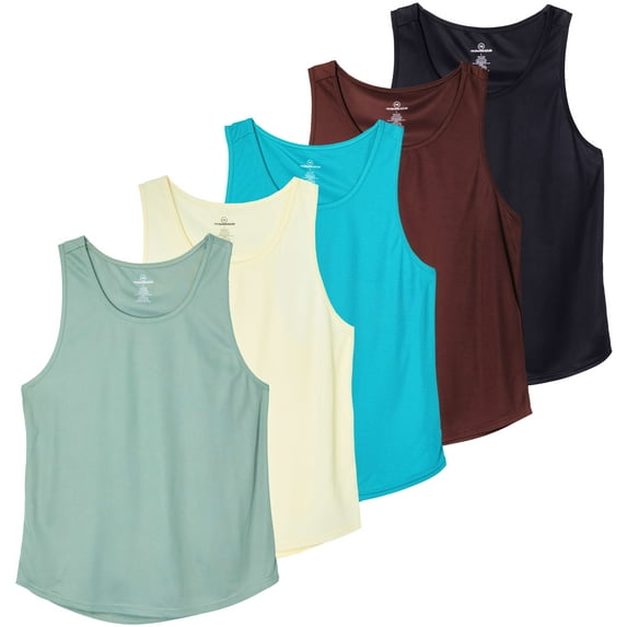 5 Pack: Men's Mesh Y-Back Muscle Tank Top - Gym Workout & Bodybuilding Fitness (Available in Big & Tall)