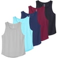 thumbnail image 1 of 5 Pack: Men's Mesh Y-Back Muscle Tank Top - Gym Workout & Bodybuilding Fitness (Available in Big & Tall), 1 of 6