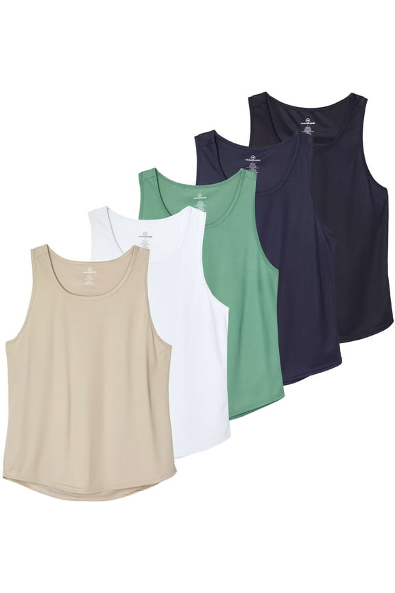 5 Pack: Men's Mesh Y-Back Muscle Tank Top - Gym Workout & Bodybuilding Fitness (Available in Big & Tall)