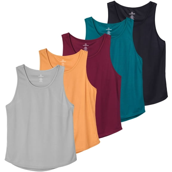 5 Pack: Men's Mesh Y-Back Muscle Tank Top - Gym Workout & Bodybuilding Fitness (Available in Big & Tall)
