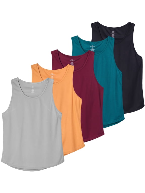 5 Pack: Men's Mesh Y-Back Muscle Tank Top - Gym Workout & Bodybuilding Fitness (Available in Big & Tall)