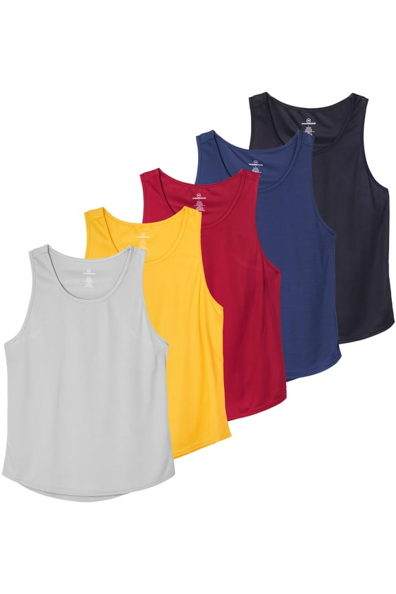 5 Pack: Men's Mesh Y-Back Muscle Tank Top - Gym Workout & Bodybuilding Fitness (Available in Big & Tall)