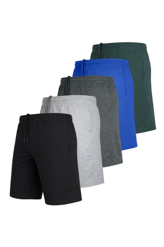 5-Pack Men’s Moder Fit Cotton Blend Lounge Shorts (S-3XL)