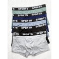 thumbnail image 1 of 5-Pack Men's "SPORTS" Athletic Boxers | High-Elastic Breathable Fabric for Quick-Drying, Color-Block Waistband Snug Fit, Multi-Color for Fitness/Daily. Comfort & Function Men's Underwear, 1 of 5