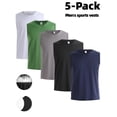 thumbnail image 1 of 5 Pack Men's Sleeveless Sports Quick-dry Tank Tops - Breathable, Fast-drying High Elasticity Fabric,Suitable for Gym and Fitness Training, USA Sizes m-xxxxl, 1 of 8
