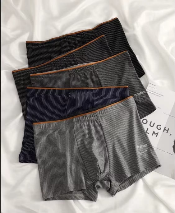 5-Pack Men's Striped Comfort Boxers | Elastic Texture Fabric Breathable ...