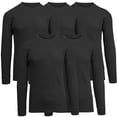 thumbnail image 1 of 5-Pack Men's Thermal Shirts - Waffle Knit Henley & Crew Neck Styles, Long Sleeve, Soft & Warm Layers for Winter, 1 of 5