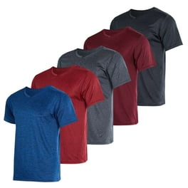 Real Essentials 5 Pack Men s Dry Fit Moisture Wicking Active Athletic Performance Crew T Shirt Walmart