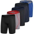 thumbnail image 1 of 5 Pack: Mens Compression Shorts Men Quick Dry Performance Athletic Shorts, 1 of 6