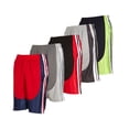 thumbnail image 1 of 5 Pack: Mens Moisture Wicking Athletic Basketball & Gym Workout Shorts with Pockets Multipack, Sizes up to 3XL, 1 of 6
