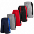 thumbnail image 1 of 5 Pack: Mens Moisture Wicking Athletic Basketball & Gym Workout Shorts with Pockets Multipack, Sizes up to 3XL, 1 of 13