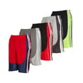 thumbnail image 1 of 5 Pack: Mens Moisture Wicking Athletic Basketball & Gym Workout Shorts with Pockets Multipack, Sizes up to 3XL, 1 of 6