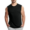 thumbnail image 1 of Mens Workout Tank Tops Sleeveless Tight Athletic Shirts Comfort Running Gym Active Wear Crewneck Undershirt, Black, XL, 1 of 4