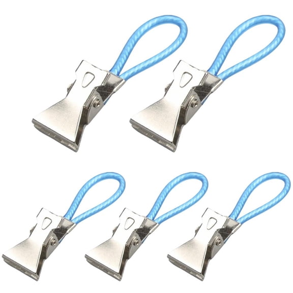 5 Pack Metal Beach Towel Clips, Colorful Plastic Bath Towel Holders for Outdoor Pool Cruise
