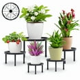 thumbnail image 1 of 5-Pack Metal Plant Stand for Indoor Outdoor, Heavy Duty Flower Pot Stands for Multiple Plant, Anti-Rust Iron Plant Pot Shelf for Patio Balcony Garden Home Decor, 1 of 7