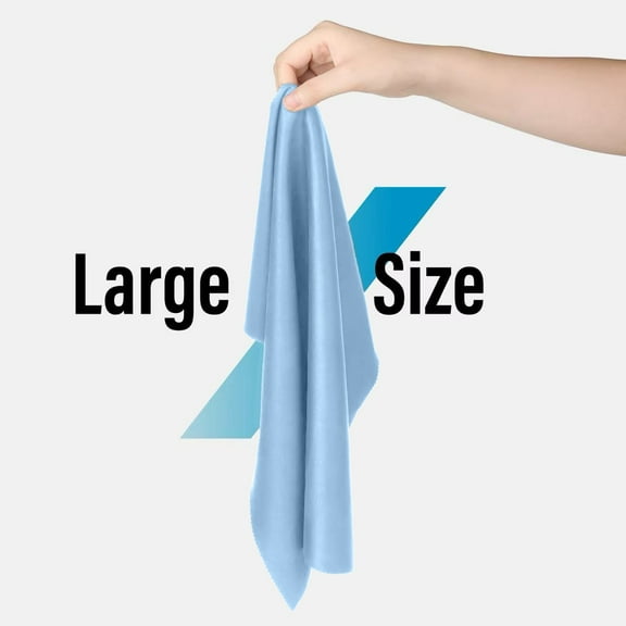 5- Pack Microfiber Cleaning Cloth , 15.7'' Extra Large, Thickened Durable,Washable Wipes for Glasses, Lenses, Electronics & Screens - Glasses Cleaner Cloth