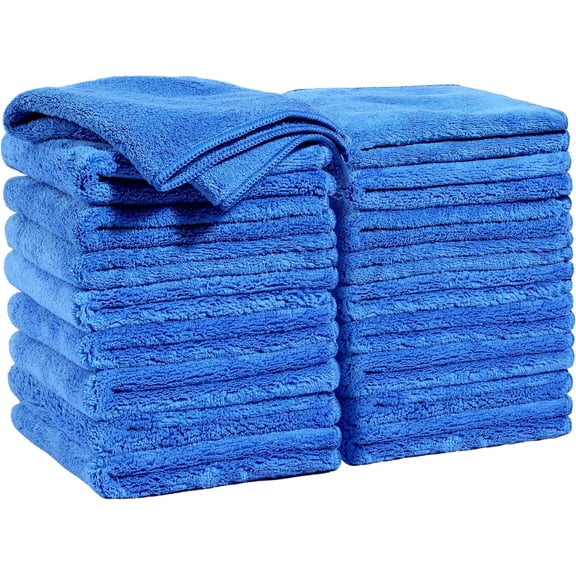 5 Pack Microfiber Cleaning Cloth, All-Purpose Microfiber Towels, Absorbent Streak Free Lint Free Rags for Cleaning Reusable and Washable Towels - 11.81" x 11.81"