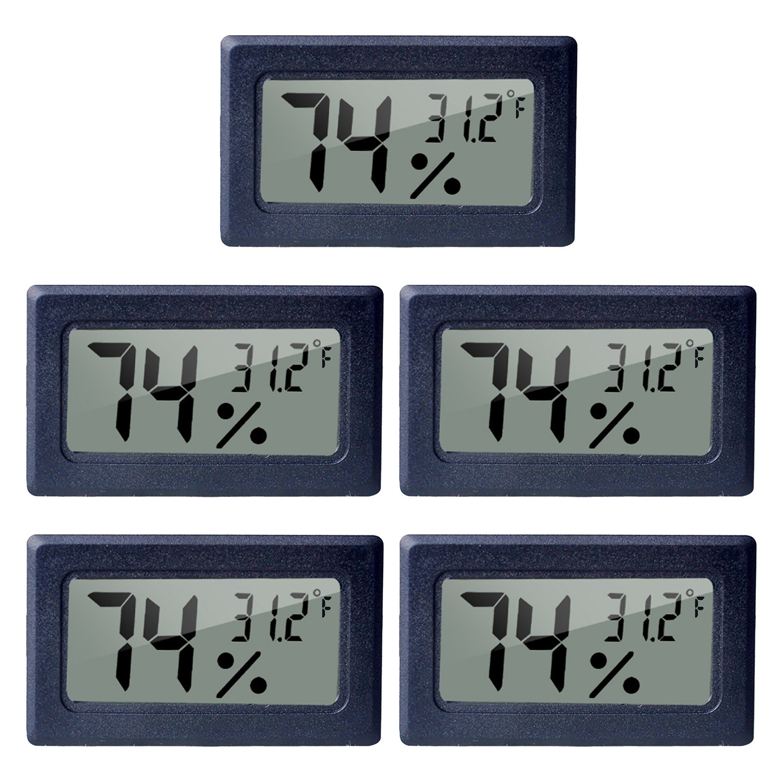 5 Pack Mini Digital Thermometer Hygrometer Indoor Temperature