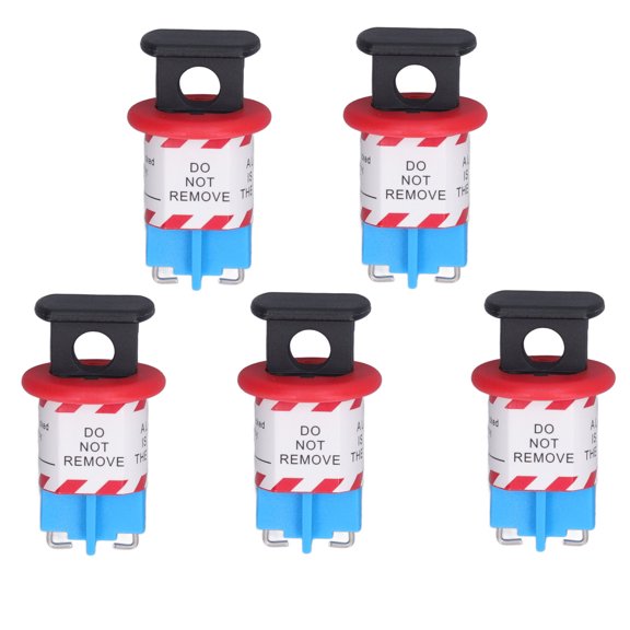 5-Pack Mini Insulation Locks for Electrical Circuit Breakers - Ideal for Industrial Power Isolation Applications
