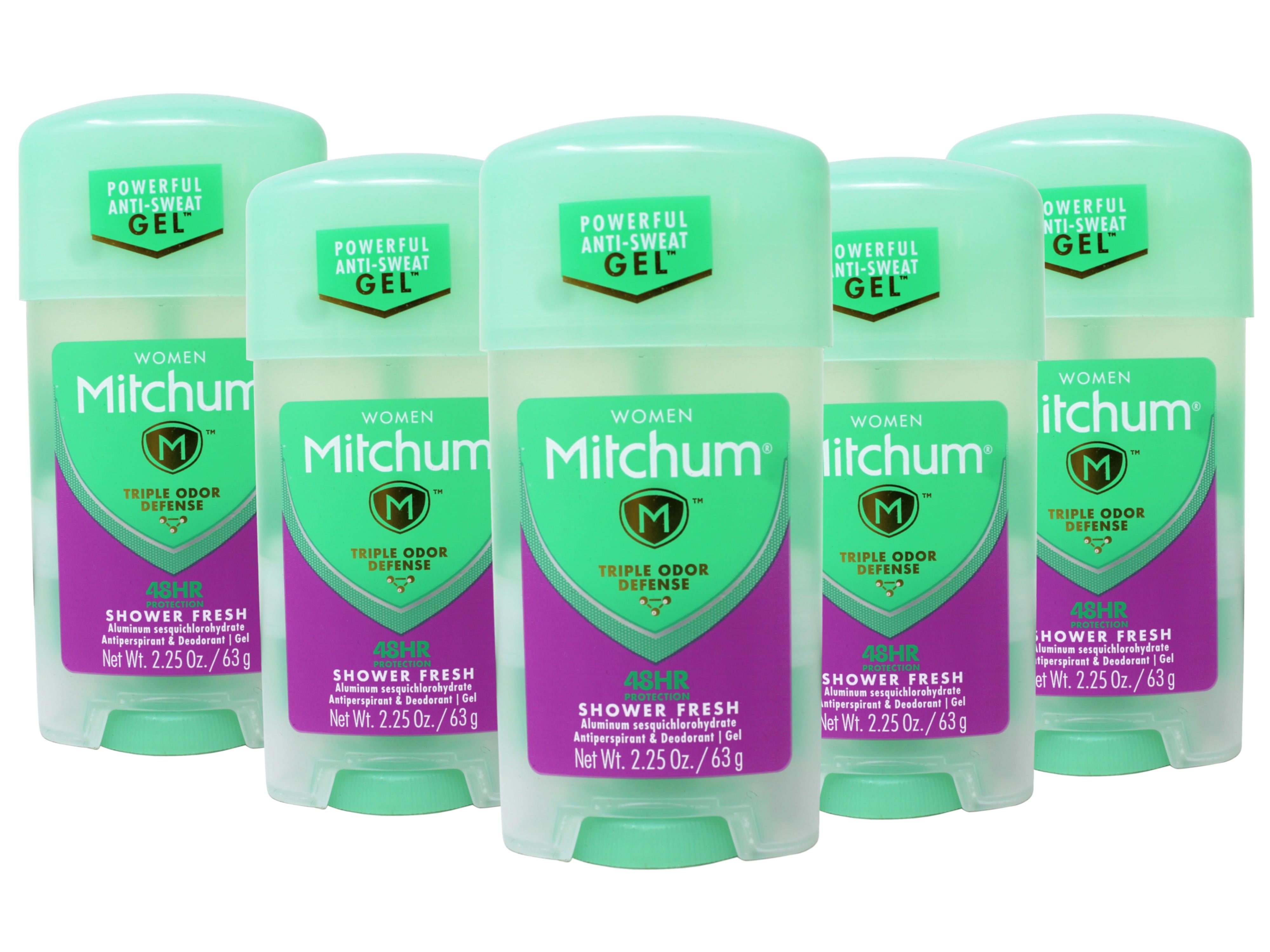 5 Pack - Mitchum Anti-Perspirant & Deodorant for Women Power Gel, Shower Fresh - 2.25 oz