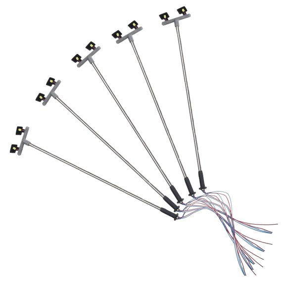5 Pack Model Railway Yard Lights Twin Led Lights Oo 00 Guage Flood Light 1:76 Smile Home