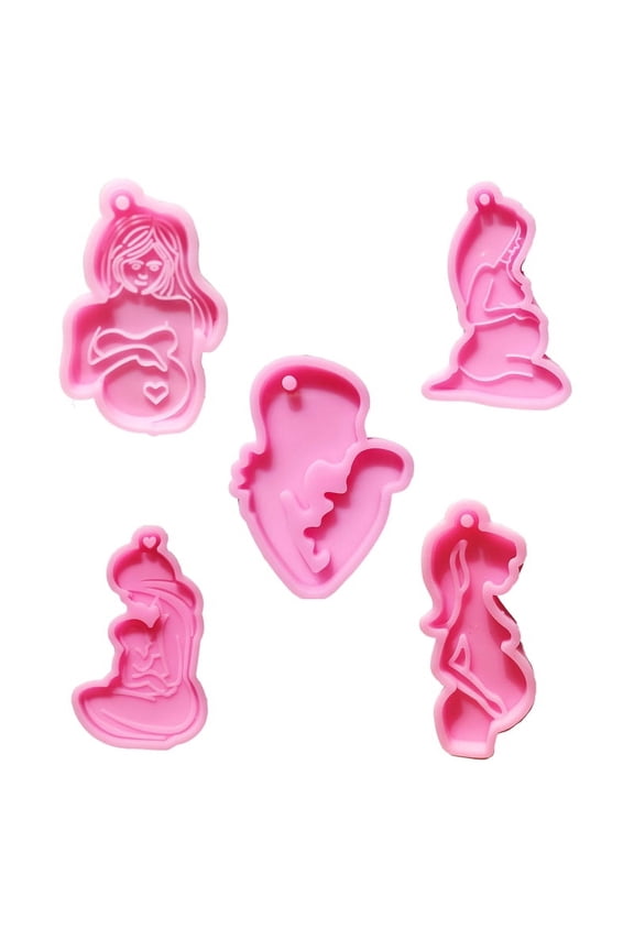 5-Pack "Mom" Keychain Mold Set