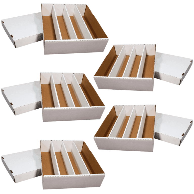 BCW 800-Count Trading Card Storage Box - Hinged Cardboard Box For Gaming Cards - Made In USA
