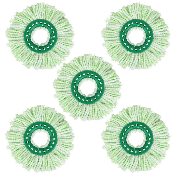 5 Pack Mop Head Replacement Compatible with Libman Tornado Spin Mop, Resuable Microfiber Spin Mop Replacement Refill Head Fit for Libman, Machine & Washable, Easy to Replace