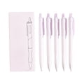 thumbnail image 1 of 5 Pack Morandi Neutral Retractable Gel Pens, 0.7ml Fast Dry Smooth Black Ink Push Button Writing Pens for t Exam Office Journal Drawing, 1 of 6