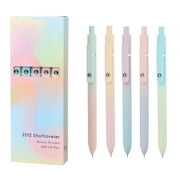 5-Pack Multicolor Rollerball Gel Pens with Quick-Dry Carbon Ink & Refills | Smudge-Proof Writing Tools for Students/Office | Fidget Rollerball Clip Design & Vibrant Colors
