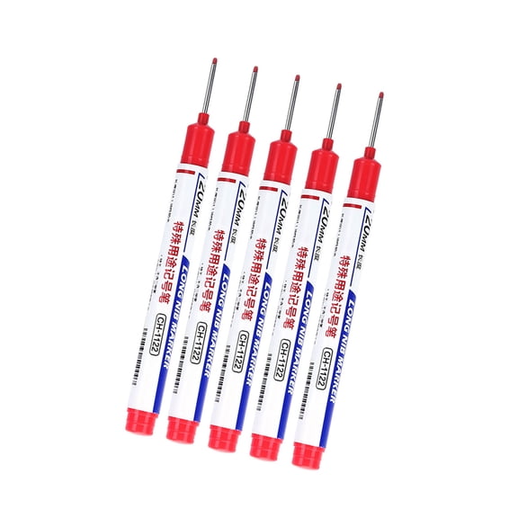 5 Pack Multiple Surfaces Marking Tool Set with Fine Tip Design Perfect for Narrow Space in Manufacturing Projects